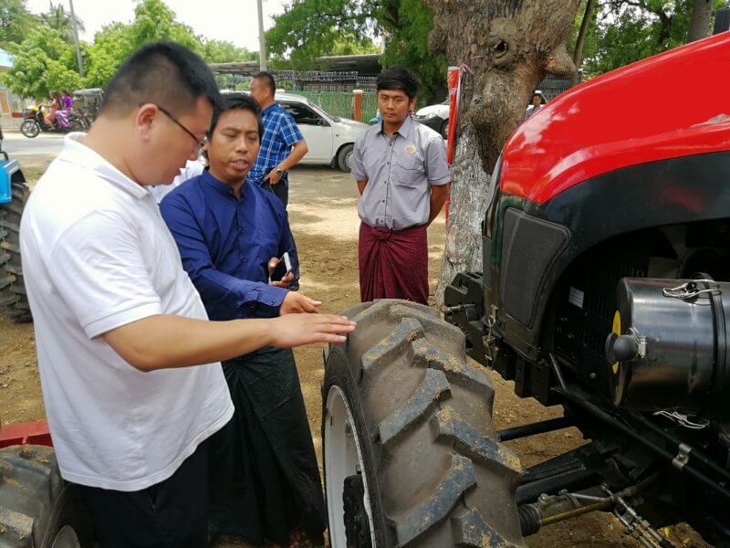 KF management vistited Myanamr and local tractor customers.